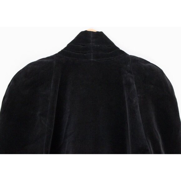 Vintage JS Collections Black Velvet Whimsigoth Opera Coat Duster, Size L Large - Picture 6 of 10